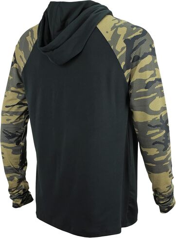 Zubaz NFL Men's Team Color Block Lightweight 1/4 Zip Hoodie With Camo Lines in Kuwait