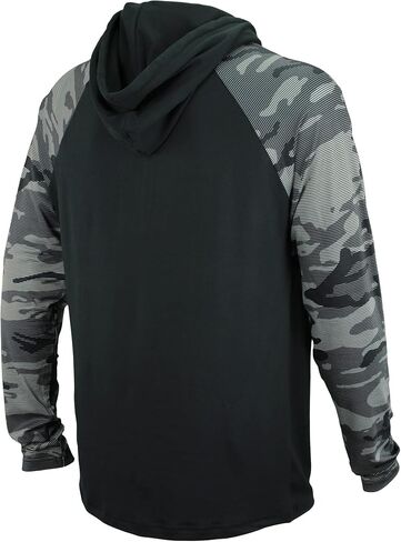 Zubaz NFL Men's Team Color Block Lightweight 1/4 Zip Hoodie With Camo Lines in Kuwait