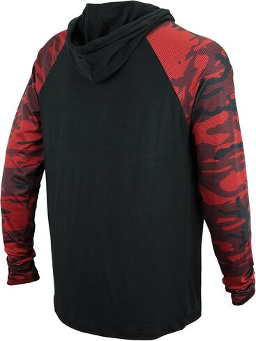 Zubaz NFL Men's Team Color Block Lightweight 1/4 Zip Hoodie With Camo Lines in Kuwait