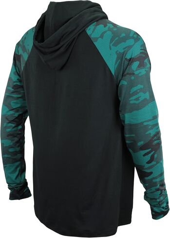 Zubaz NFL Men's Team Color Block Lightweight 1/4 Zip Hoodie With Camo Lines in Kuwait