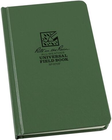 Rite in the Rain Weatherproof Hard Cover Notebook, 4 3/4" x 7 1/2", Yellow Cover, Blank Pattern (No. 330F) in Saudi Arabia