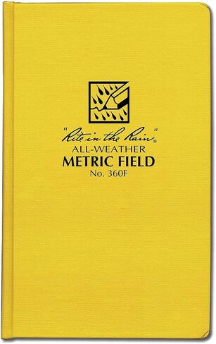 Rite in the Rain Weatherproof Hard Cover Notebook, 4 3/4" x 7 1/2", Yellow Cover, Blank Pattern (No. 330F) in Saudi Arabia