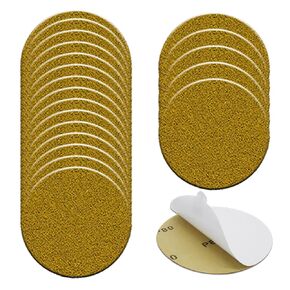 120Pcs 6 Inch PSA Sanding Discs Adhesive Backed Sandpaper Discs, 80/120/180/240/320/400 Grit, Gold Aluminum Oxide, Round (Mix 80-400#)