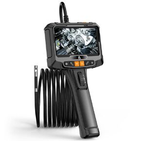 Single Lens Pipe Borescope, 5-inch Serpentine Video Screen with Illuminated 8.5mm Wall Pipe Inspection Scope for Automotive and Aircraft Mechanics, Men's Gadgets