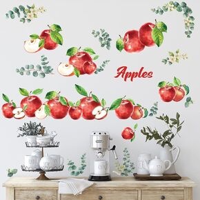 Epakh Lemon Wall Stickers Lemon Apple Strawberry Fruit Wall Stickers Peel and Stick Wall Decor for Kitchen Cabinet Window Country Restaurant Dining Room Wall Decor(Lemon Style,41 Pieces)