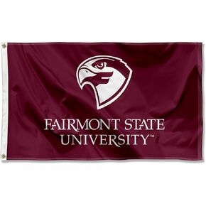 Fairmont State Fighting Falcons Wordmark Large Grommet Banner Flag