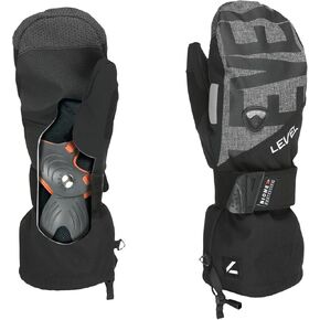 Level Fly Junior Youth Snowboard Mittens with Wrist Guards, BioMex, Kevlar Palms, Fleece Removable Liner