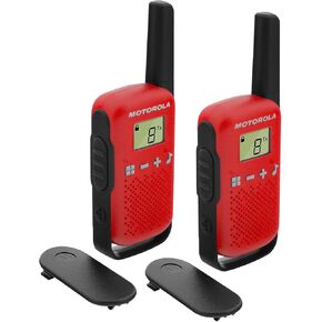 Motorola Solutions, Portable FRS, T114TP, Talkabout, Two-Way Radios, Battery Operated, 22 Channel, 16 Mile, White/Blue, 3 Pack