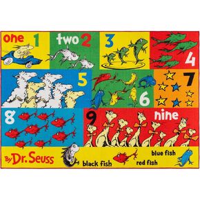 Gertmenian Kids Playroom & Game Room Carpet, The Grinch Childrens Rug, Kids Novelty Home Decor, Ideal Area Rug for Child Bedroom 54x78, Merry Grinchmas Wreath, 28601