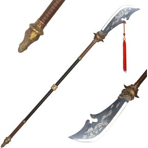 Spring and Autumn Broadsword Martial Arts Guan Yu Green-Dragon-Crescent-Blade Eighteen Weapons, Two Sizes Optional