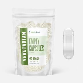 Size 000 Empty Vegetarian Capsules (HPMC) 500 Count