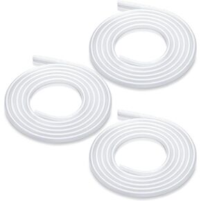 Geiserailie 3 Pcs 6.5ft Enema Kit Replacement Part Silicone Enema Hose Enema Tube Food Grade Colon Cleansing Accessories for Coffee Enemas and Water Enemas, 3mm Inner Diameter, 7 mm Outer Diameter