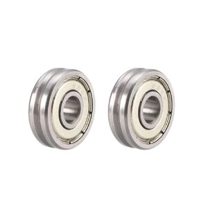 uxcell V625ZZ Deep V Groove Guide Ball Bearings 5mmx16mmx5mm Double Metal Shielded (GCr15) Chrome Steel Bearings 2pcs
