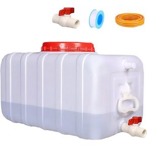 Portable Water Tank Water Storage Tank for Camping with Spigot Hose Plastic Water Container Water Storage Container for Emergency Water Storage Hiking Outdoor(Size:21gallon / 80L)