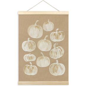 TLESKE Orange Gratitude Definition Thanksgiving Poster Hanger Frame, Fall Autumn Decorations Hanging Wall Art Room Decor Framed for Living Room Bedroom, Appreciation Thanks Prints Pictures, 12x16in