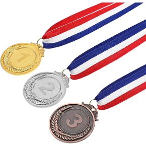 NUOBESTY 3pcs Metal Medals Winner Medals Winner Award Medals Silver Medals Bronze Medals Gold Medals Kids Medals Sports Medals