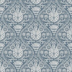 RoomMates Disney Mickey Mouse Blue Block Print Peel & Stick Wallpaper, RMK12787PLW