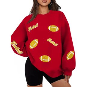Football Sweatshirt Game Day Shirts - Sunday Night Football Shirt Women Touchdown Shirt Casual Crewneck Pullover