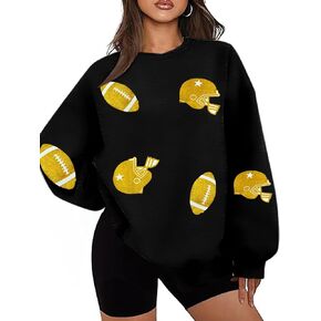 Football Sweatshirt Game Day Shirts - Sunday Night Football Shirt Women Touchdown Shirt Casual Crewneck Pullover