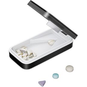 Barhon Pill Cutter, Pill Cutter Splitter for Small and Tiny Pills, Pill Cutter for Small or Large Pills, Pill Splitter with Stainless Steel Sharp Blade for Accurate Cutting