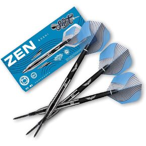 Shot! Darts Zen Roshi 90% Tungsten Pro Throwing Darts Soft Tip Set, Professional – Made in New Zealand – Designed Dart Flights for Women & Men – Plastic Tip Bar Darts for Adults