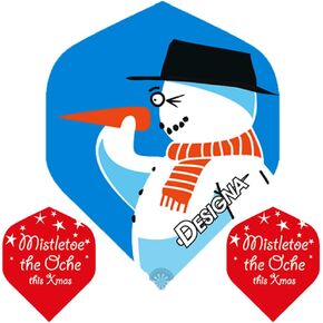 (1 Set) Snowman Christmas Xmas Dart Flights, 100 Micron Extra Strong