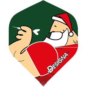 (3 Sets - 9 Flights) Santa Claus Season's Greatings Christmas Xmas Dart Flights, 100 Micron Extra Strong
