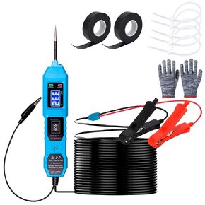 Multifunctional Car Circuit Tester,Digital Display Short Circuit Finder,6-24V AC/DC Car Power Tester, Component Activation Electrical Tester for Trailer Lights Testing/Continuity Testing