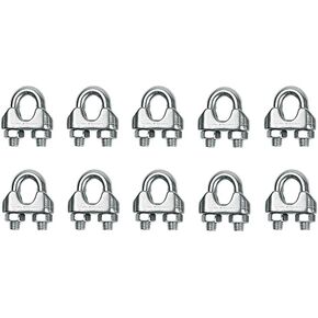 10 Pieces M2 Stainless Steel Wire Rope Cable Clip Clamp 1/16" Wire Rope Cable Clip