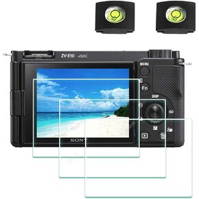 ULBTER Screen Protector for Sony ZV-1F ZV1F Vlog Camera & Hot Shoe Cover 0.3mm 9H Hardness Tempered Glass Cover Anti-Scrach Anti-Fingerprint Anti-Bubble [3+2 Pack]