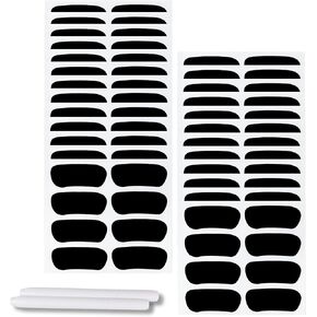 100 Pairs Sports Eye Black Stickers Set for Baseball Softball Football Lacrosse Fans Face Stickers Breathable Eye Stickers with 2 Pencils for Party Game Day Sport Supplies (Black)