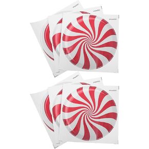 Cabilock 6pcs Sticker Candy Land Party Decorations New Year Party Decals Candy Cane Window Vinyl Peppermint Candy Window Clings Candy Window Decals Kids Candy Pvc Child Adhesive Christmas