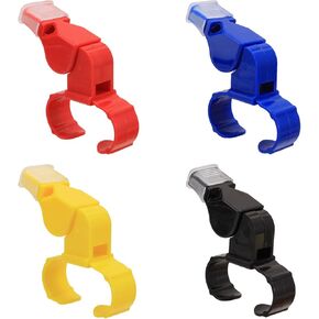 4 Pcs Finger Grip Whistle for Referees Whistle Reusable Referee Whistle for Training and Outdoor Camping Hand Whistle 4 Colors