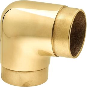 2 "قطر × 2-3/8" ارتفاع نحاس مصقول 90 درجة تركيب الكوع المتساطح لقضيب 2 بوصة