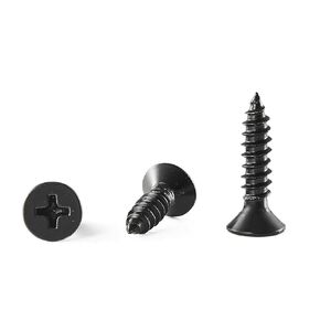 #6 x 5/8" Wood Screw 100Pcs, Stainless Steel 304 (18-8) Screws Flat Head Phillips Fast Self Tapping Drywall Screws Black Oxide
