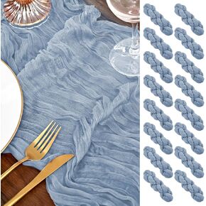 8 Pack Terracotta Table Runner 10Ft Cheesecloth Table Runner Rustic Gauze Table Runner Romantic Long Sheer Fabric Cheese Cloth Table Runner for Wedding Party Bridal Baby Shower Banquet