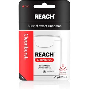 REACH Cleanburst Waxed Floss Cinnamon 55 Yards (Pack of 12)