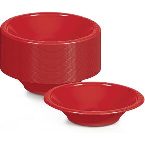 Bowls-15oz | Red | Pack of 50 Plastic, 15 oz. Bowl