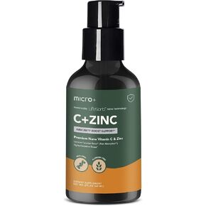 C&Zinc+ by Micro+ Advanced Immune Support Supplement with LifeSorb Nano-Technology for Enhanced Absorption – Vitamin C & Zinc for Immune Health