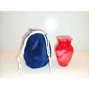 Small urn Human Ashes Adult Male Female Cremation urn Ashes Adult Male keepshake urn (Marble Red)