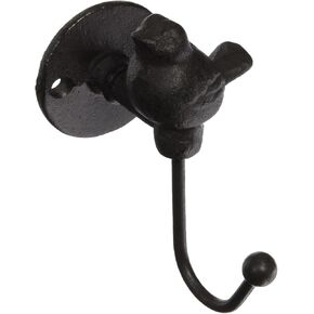 Colonial Tin Works Cast Iron Hooks Cast Iron Song Bird Wall Hook (Bird Wall Hook Pack of 1)