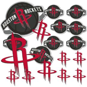 Desert Cactus Houston Rockets Stickers NBA Officially Licensed Vinyl Decal Laptop Water Bottle Car Scrapbook (Type 1-1)