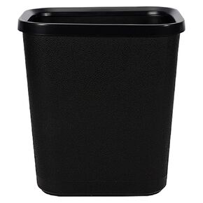 PRETYZOOM 2 Gallons Trash Can, Small Plastic Wastebasket, Space-efficient Trashbin, Matte Black Waste Basket for Under The Sink, Bathroom, Office