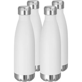 VEGOND 17oz Stainless Steel Water Bottles, Reusable Metal Sports Water Bottle Keeps Drink Hot and Cold, BPA Free Double Wall Vacuum Cola Shape Insulated Water Bottle for Camping Gym, 1 Pack