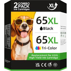 خراطيش حبر 62XL لحبر HP 62 XL 62XL حزمة كومبو باللون الأسود واللون عالية الإنتاجية تناسب Envy 7640 7645 5660 5665 5642 5540 لـ OfficeJet 8045 8040 5746 5745 5740 5740 258 250 200 (عبوتان)