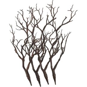 SEWACC 4pcs Artificial Antler Dried Tree Branches Decorative Plant Twigs Wedding Party Home Hotel Decoration