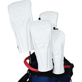 4pcs/Set Golf Club Headcovers Numbered 1, 3, 5,X Fits Oversized Drivers and Fairway HeadCovers Fits 460cc Drivers (Black(4 piece set)