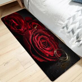 Non-Skid Low Pile Sponge Foam Door Entry Rug for Bathroom Mat,Beach Starfish Conch Print Separate Tub Shower Skid Proof Long Rugs, Home Décor 3D Optical Illusion Rug Non Slip Bath Mats 47 X 18 Inches