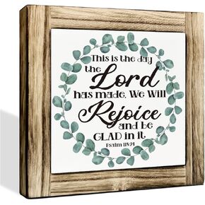 This is the Day the Lord Has Made Sign, Christian Decor, Christian Wood Sign, Decorative Plaque Box Sign, Positive Home Decor, Home Decor Accent, Farmhouse Decor for Shelf, Christian Gift