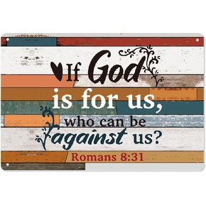 Christian Decor Metal Signs, Christian Bible Verses Wall Decor, Inspirational Christian Metal Tin Sign, Christian Home Decor, Religious Wall Decor, Christian Signs for Home Decor, 10x8 Inch